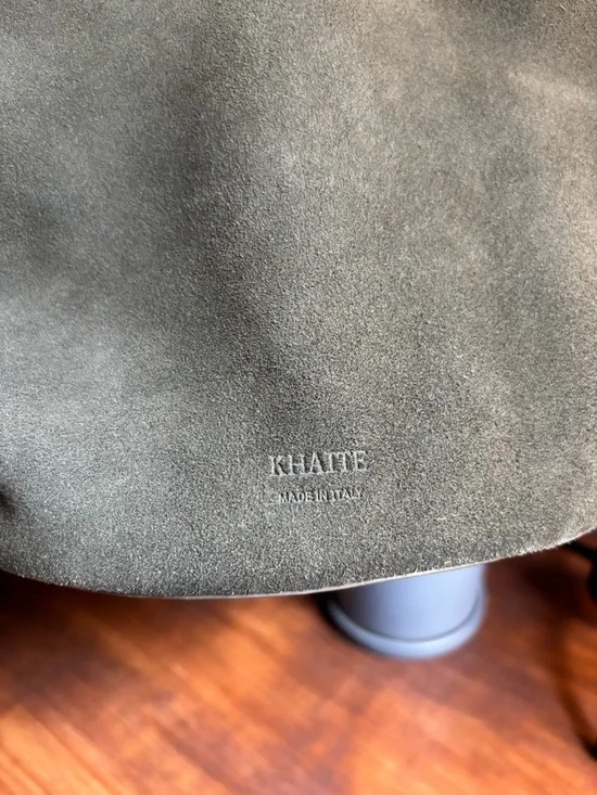 Khaite medium lotus bag - green suede - Picture 4 of 7